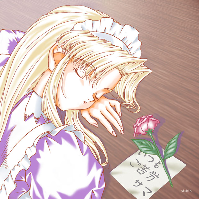 お昼寝中のメイドさん